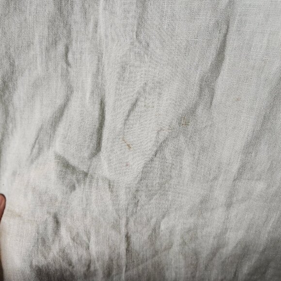 Terzo Millennio Womens Large Green 100% Linen Dress Tie Sleeves - Picture 5 of 8